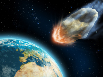 Asteroid hits Earth